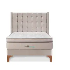 DROM - Dormitorio Europeo Mild Cuadros 2 Plz + 2 Almohadas Viscoelásticas + Protector