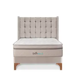 DROM - Dormitorio Europeo Mild Cuadros King + 2 Almohadas Viscoelásticas + Protector