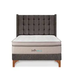 DROM - Dormitorio Europeo Mild Cuadros King + 2 Almohadas Viscoelásticas + Protector