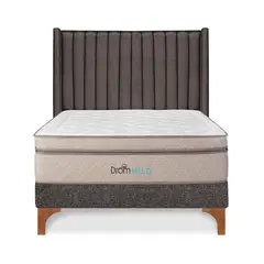 DROM - Dormitorio Europeo Mild Lineas 2 Plz + 2 Almohadas Viscoelásticas + Protector