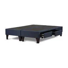 ROSEN - Base de Cama con Cajones Queen Azul