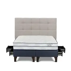 ROSEN - Dormitorio Con Cajones Autonomy Sky Issey Azul King
