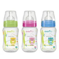 EVENFLO - Biberón Cuello Ancho Decorado 9Oz - 260 Ml