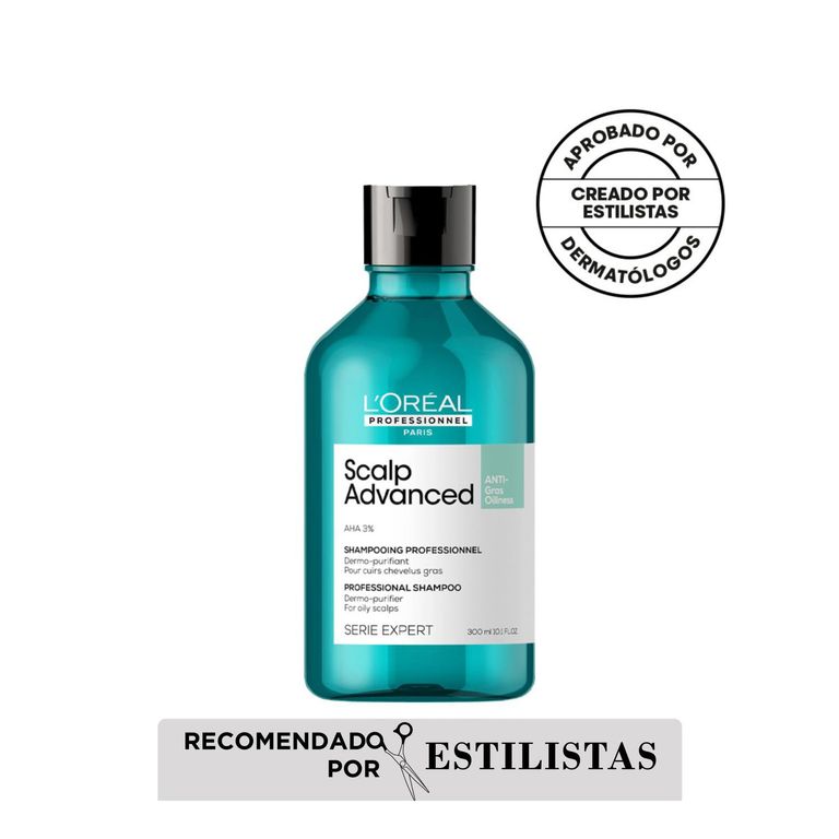 Shampoo En Gel Que Purifica El Cuero Cabelludo Y La Fibra De Residuos, Sudor Y Grasa Para Una Sensación Más Fresca Y Limpia Scalp Advanced Anti-Oiliness 300 Ml