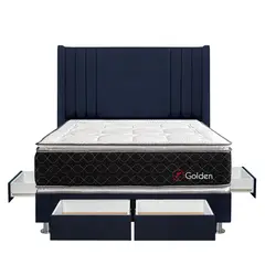 FORLI - Dormitorio Con Cajones Golden Azul 2 Plz