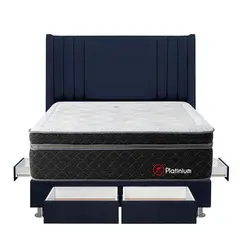 FORLI - Dormitorio Con Cajones Platinium De Luxe Azul King