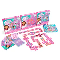LA CASA DE GABBY - Pack X3 Juegos De Mesa Rompecabezas, Pop Up, Cartas Grandes