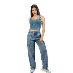 FORDAN JEANS - Pantalón Cargo Mujer