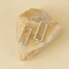 AMPHORA - Aretes Geometric Plateado