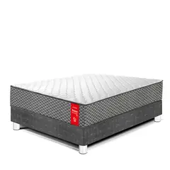 PARAISO - Cama Box Tarima Nappy Pocket 20 Firme 1.5 + 1 Almohada + Protector