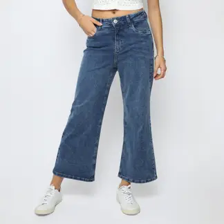 SYBILLA - Jean Wide Leg Tiro Medio Mujer