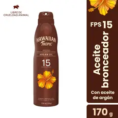HAWAIIAN TROPIC - Aceite Bronceador Argan Spf6 170g