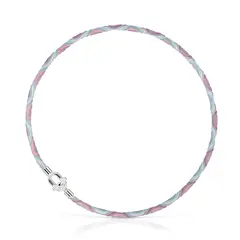 TOUS - Collar Plata 1ley Polies Rosa/azul