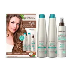 BE NATURAL - Set Capilar Para Todo Tipo De Cabello Virgin Coconut
