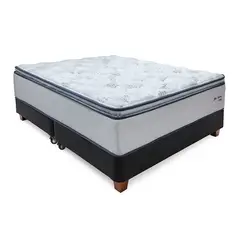 DRIMER - Cama Box Tarima New Ozono King + 2 Almohadas