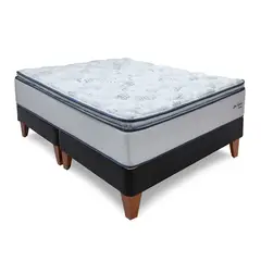 DRIMER - Cama Europea New Ozono Queen + 2 Almohadas