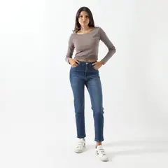 SYBILLA - Jean Mom Tiro Alto Mujer