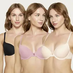 PALMERS - Pack 3 Sostén Microfibra Mujer