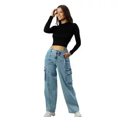 FORDAN JEANS - Pantalón Wide Leg Mujer Fordan