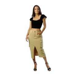 FORDAN JEANS - Falda Larga Mujer Fordan