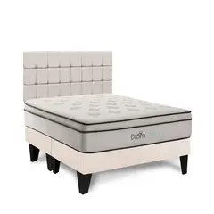 DROM - Dormitorio Europeo Fred King + 2 Almohadas Viscoelásticas + Protector