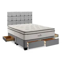 DROM - Dormitorio con Cajones Fred 2 Plz + 2 Almohadas Viscoelásticas + Protector