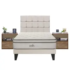 DROM - Dormitorio Europeo Fred Beige 2Plz + 2 Veladores