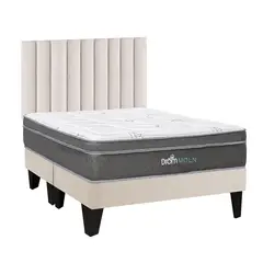 DROM - Dormitorio Europeo Moln King + 2 Almohadas Viscoelásticas + Protector