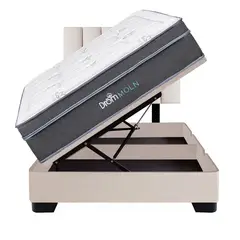 DROM - Dormitorio Boxet Moln 2 Plz + 2 Almohadas Viscoelásticas + Protector