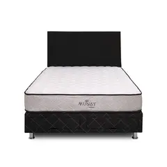 EL CISNE - Dormitorio Con Cajones Munay 2 Plz Negro