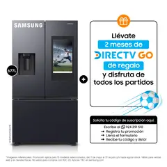 SAMSUNG - Refrigeradora French Door Family Hub 677L Negro RF32CG5910B1PE.