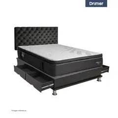 DRIMER - Dormitorio Con Cajones Capitone Cromopedic King