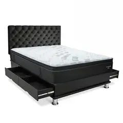 DRIMER - Dormitorio Con Cajones Futurepedic Capitone King
