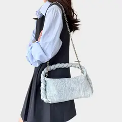 FEI FEI - Cartera Taylor Denim Plomo