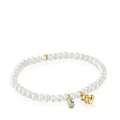 TOUS - Pulsera Perla Plata Topacio