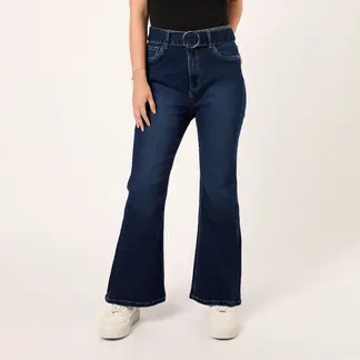 SYBILLA - Jean Flare Tiro Alto Mujer