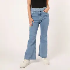 SYBILLA - Jean Flare Tiro Alto Mujer