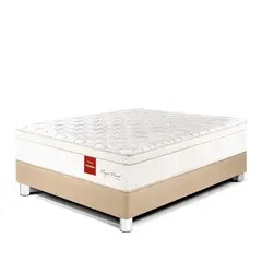 PARAISO - Cama Box Tarima Royal Prince Flexible 2 Plz + 2 Almohadas Viscoelásticas