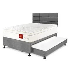 PARAISO - Dormitorio Diván Royal Prince Flexible 1.5 Plz + 1 Almohada Viscoelástica + Protector