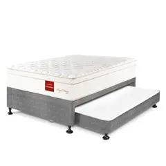 PARAISO - Cama Diván Royal Prince Flexible 1.5 Plz + 1 Almohada Viscoelástica + Protector
