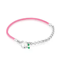 TOUS - Pulsera Esmaltado Perla Goma Elast