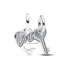 PANDORA - Charm Colgante Corazon Y Llave