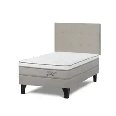 ROSEN - Dormitorio Europeo Path Niebla New West Niebla 1.5 Plz + 1 Almohada