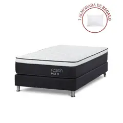 ROSEN - Cama Box Tarima Path 1.5 Plz + 1 Almohada
