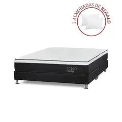 ROSEN - Cama Box Tarima Path Queen + 2 Almohadas