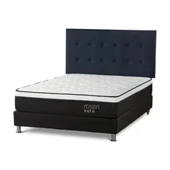 ROSEN - Dormitorio Path Grafito New West Azul 2 Plz + 2 Almohadas