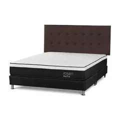 ROSEN - Dormitorio Path Grafito New West Chocolate Queen + 2 Almohadas