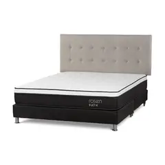 ROSEN - Dormitorio Path Grafito New West Niebla Queen + 2 Almohadas