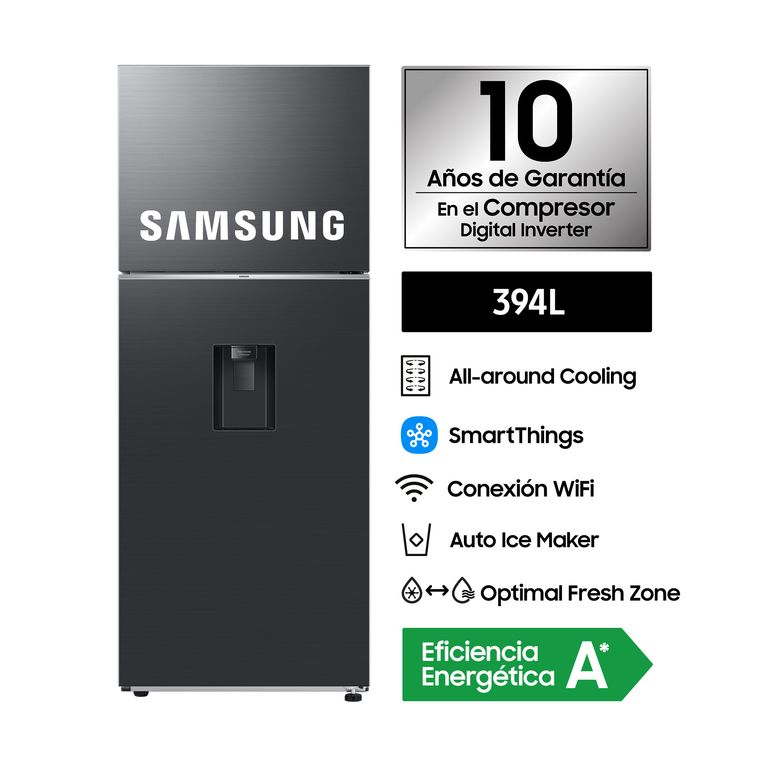 Refrigeradora Top Mount 394Lt RT42DG6770B1PE Negro