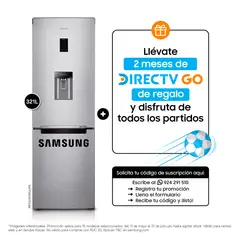 SAMSUNG - Refrigeradora All Around Cooling 321Lt Plateada RB33J3830SA/PE